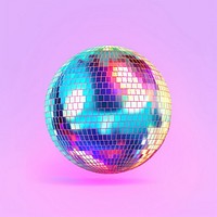 Disco ball sphere purple night. AI generated Image by rawpixel.