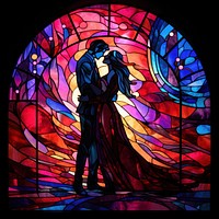 Stained Glass glass love art. AI generated Image by rawpixel.