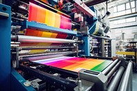 Modern printing manufacturing machine factory. AI generated Image by rawpixel.