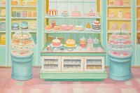 Cake shop dessert food confectionery. AI generated Image by rawpixel.