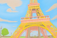 Eiffel tower architecture building city. AI generated Image by rawpixel.