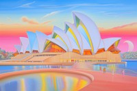 Sydney opera house architecture building landmark. AI generated Image by rawpixel.