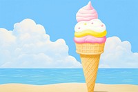 Ice cream dessert food outdoors. AI generated Image by rawpixel.