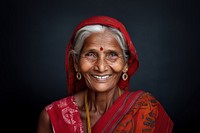 Indian middle age woman smile necklace portrait jewelry. AI generated Image by rawpixel.