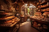 Bakery shop bread food architecture. AI generated Image by rawpixel.