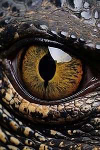 Crocodile eye reptile animal snake. AI generated Image by rawpixel.
