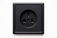 Black Wall socket electronics white background electricity. AI generated Image by rawpixel.