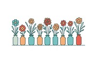 Vase of flowers graphics pattern plant. AI generated Image by rawpixel.