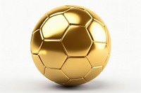 A soccer ball football sports gold. AI generated Image by rawpixel.