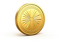 Gold coin money white background accessories. AI generated Image by rawpixel.