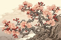Isolated sakura bouquet art painting blossom. AI generated Image by rawpixel.