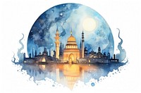 Ramadan moon architecture building dome. AI generated Image by rawpixel.