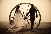 Wedding photography outdoors adult. AI generated Image by rawpixel.