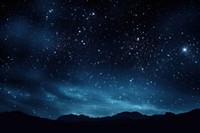 A blue and grey starry night sky backgrounds outdoors nature. AI generated Image by rawpixel.