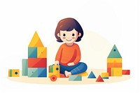 A child playing cartoon cute baby. AI generated Image by rawpixel.