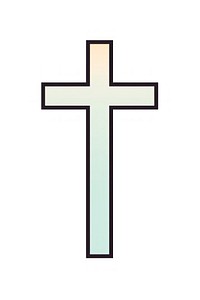 A cross crucifix symbol white background. AI generated Image by rawpixel.