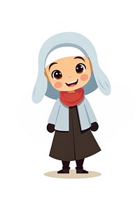 A happy muslim little girl cartoon cute toy. AI generated Image by rawpixel.