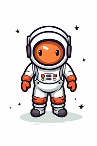 Astronaut cartoon futuristic technology. AI generated Image by rawpixel.