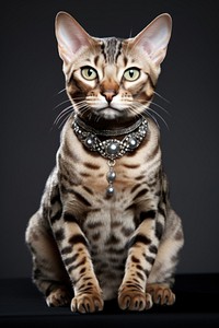 Bengal cat jewelry animal mammal. AI generated Image by rawpixel.