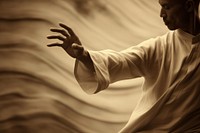 Close up of Tai chi adult hand spirituality. AI generated Image by rawpixel.