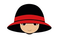 Isolated hat cartoon red white background. AI generated Image by rawpixel.