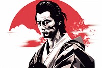 Close up of isolated samurai with katana adult art architecture. AI generated Image by rawpixel.