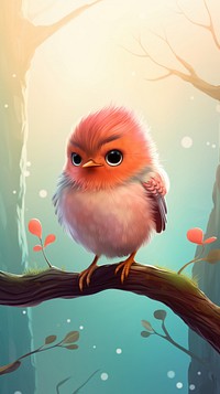 Cute bird wallpaper cartoon animal beak. 