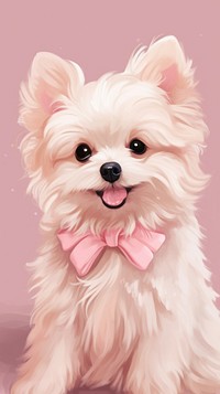 Cute dog wallpaper mammal animal puppy. AI generated Image by rawpixel.