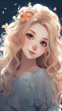 Cute girl wallpaper portrait adult photography. AI generated Image by rawpixel.