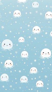 Snow with face pattern wallpaper winter backgrounds snowflake. AI generated Image by rawpixel.