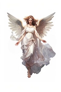A roman angel adult white white background. AI generated Image by rawpixel.
