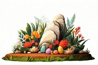 Easter garden outdoors flower nature. AI generated Image by rawpixel.