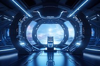 Interstellar Spaceship Exploration technology futuristic spaceship. AI generated Image by rawpixel.