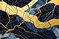 Illustration of kintsugi gold and navy pattern nature line. AI generated Image by rawpixel.