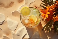 Top view of a summer cocktail lemonade fruit drink. AI generated Image by rawpixel.