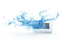 Air conditioner blowing out wind breeze white background technology multimedia. AI generated Image by rawpixel.