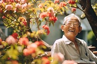 Korean grandpa smile laughing glasses adult. AI generated Image by rawpixel.