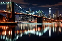 Manhattan through Dumbo architecture cityscape landmark. 