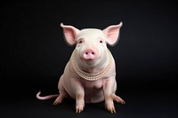 Pig jewelry animal mammal. AI generated Image by rawpixel.
