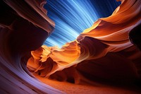 Starry night by the spire of antelope canyon backgrounds nature illuminated. AI generated Image by rawpixel.