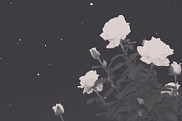 Night sky rose outdoors flower. AI generated Image by rawpixel.