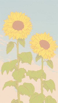 Sunflowers plant inflorescence backgrounds. AI generated Image by rawpixel.