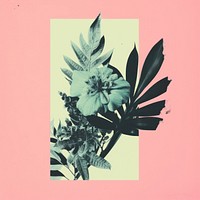 Botanical pattern collage flower. AI generated Image by rawpixel.