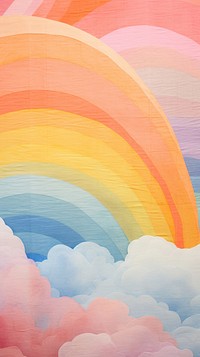 Rainbow abstract painting outdoors. AI generated Image by rawpixel.