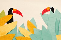 Bananas tree and toucan art cartoon pattern. AI generated Image by rawpixel.