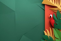 Tropical botanical landscape border of parrot cartoon backgrounds pattern. AI generated Image by rawpixel.