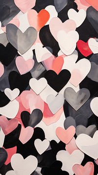 Black hearts abstract backgrounds creativity. AI generated Image by rawpixel.