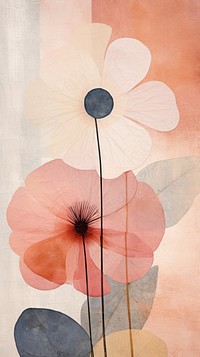 Flower abstract painting pattern. 