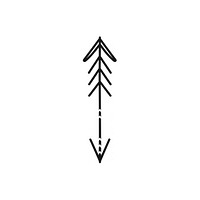 Arrow symbol sketch white. AI generated Image by rawpixel.