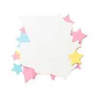 Star pattern paper white background celebration confetti. AI generated Image by rawpixel.